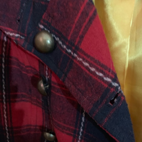 PLAID BUTTON DOWN JACKET - Picture 4 of 6